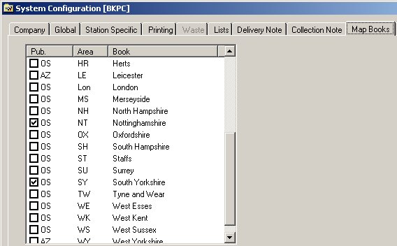 System Configuration - Map Books